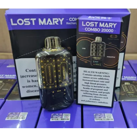 LOST MARY COMBO 20000 (2 вкуса+mix) ORIGINAL (Green Apple - Double apple shisha)